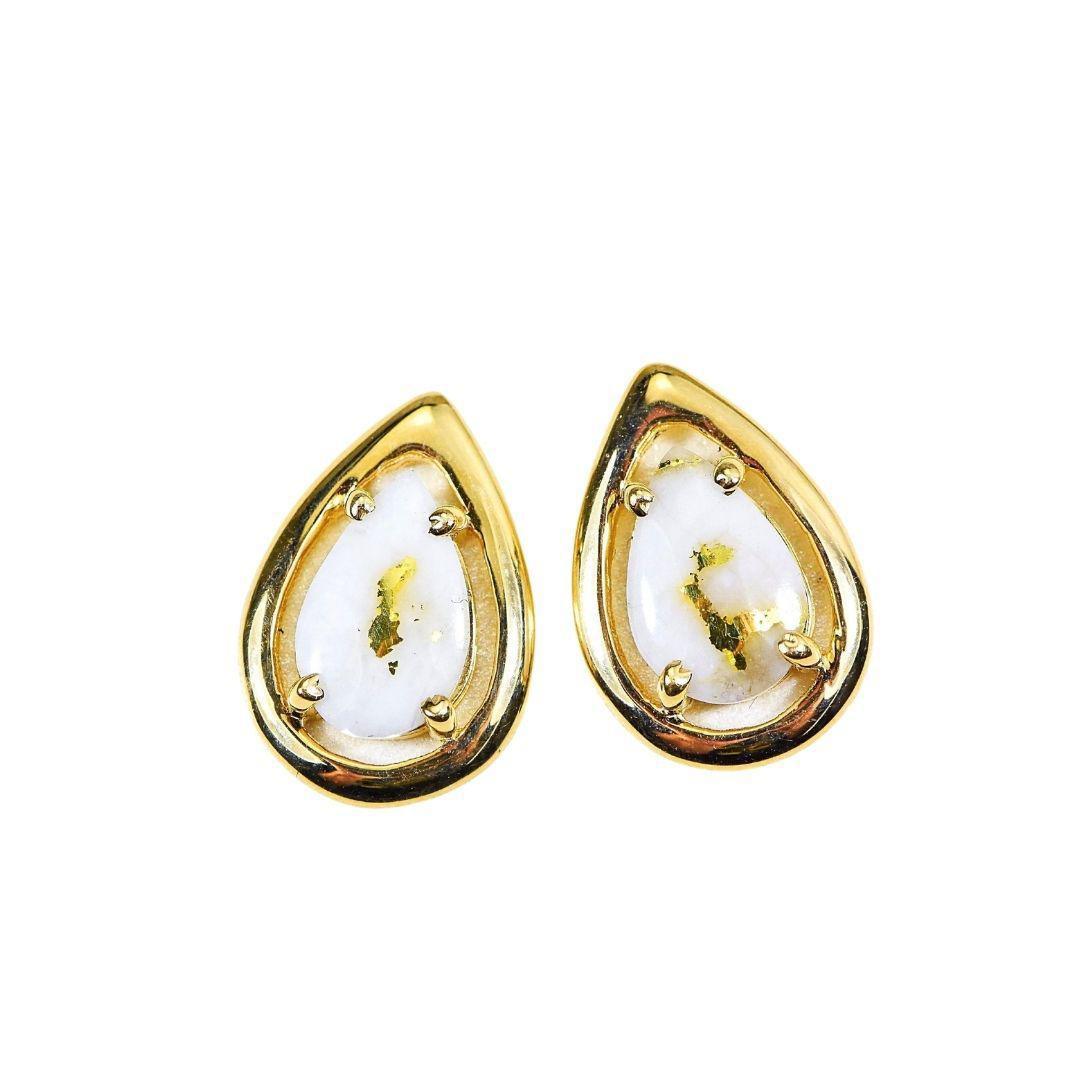 Orocal Gold Quartz Earrings EN442MQ-Destination Gold Detectors