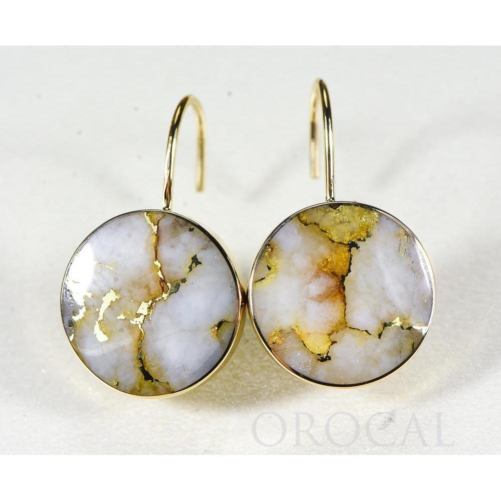 Orocal Gold Quartz Earrings Lever Backs ELBBZ12MMQ-Destination Gold Detectors