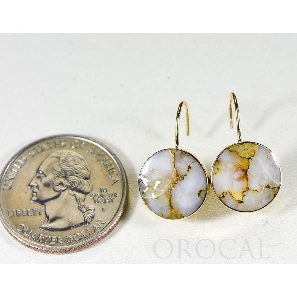 Orocal Gold Quartz Earrings Lever Backs ELBBZ12MMQ-Destination Gold Detectors