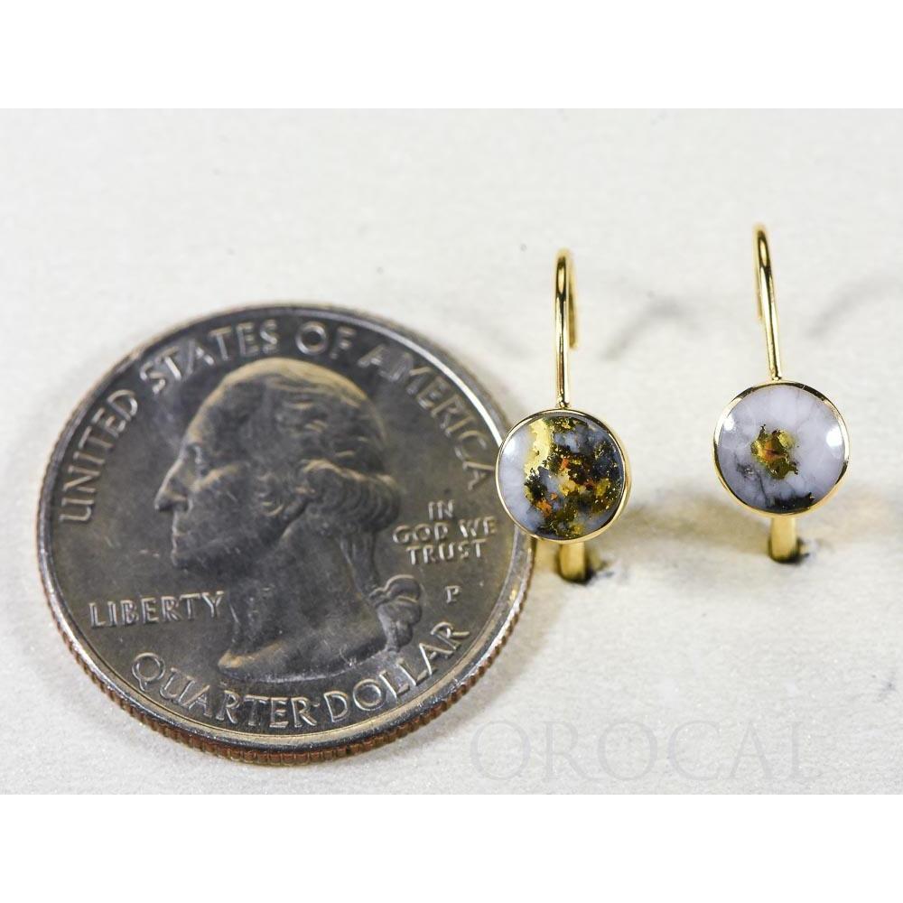 Orocal Gold Quartz Earrings Lever Backs ELBBZ6MMQ-Destination Gold Detectors