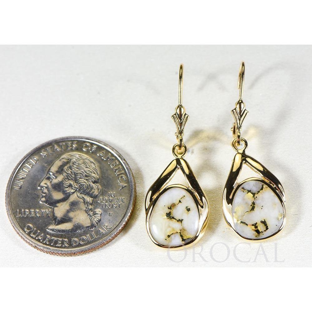 Orocal Gold Quartz Earrings Lever Backs EN782Q/LB-Destination Gold Detectors