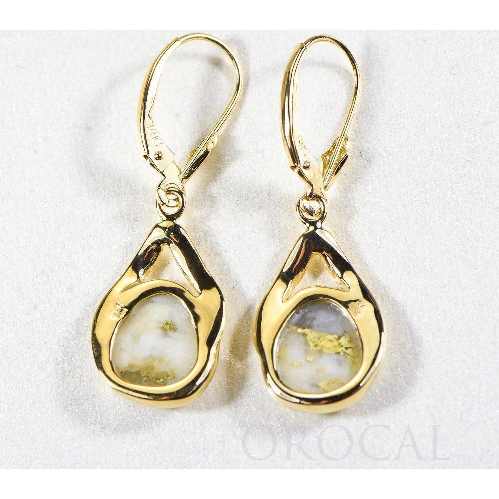 Orocal Gold Quartz Earrings Lever Backs EN782Q/LB-Destination Gold Detectors