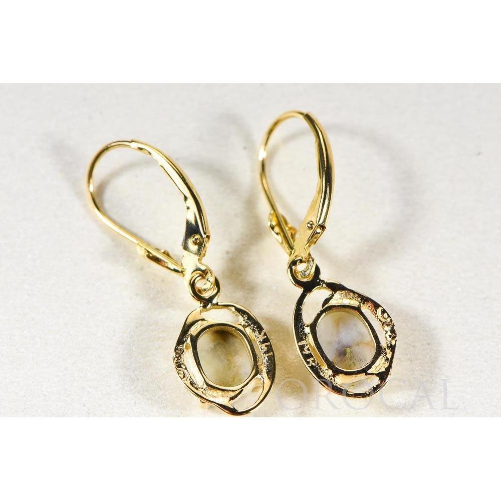 Orocal Gold Quartz Earrings Lever Backs EN805XSQ/LB-Destination Gold Detectors