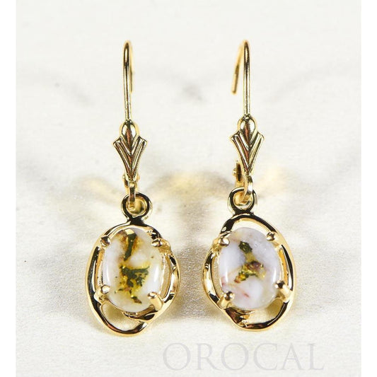 Orocal Gold Quartz Earrings Lever Backs EN805XSQ/LB-Destination Gold Detectors