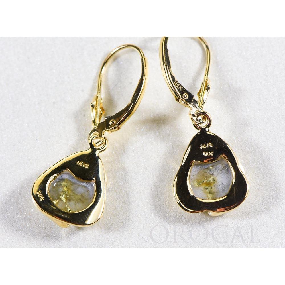 Orocal Gold Quartz Earrings Lever Backs ESC115XSQ/LB-Destination Gold Detectors
