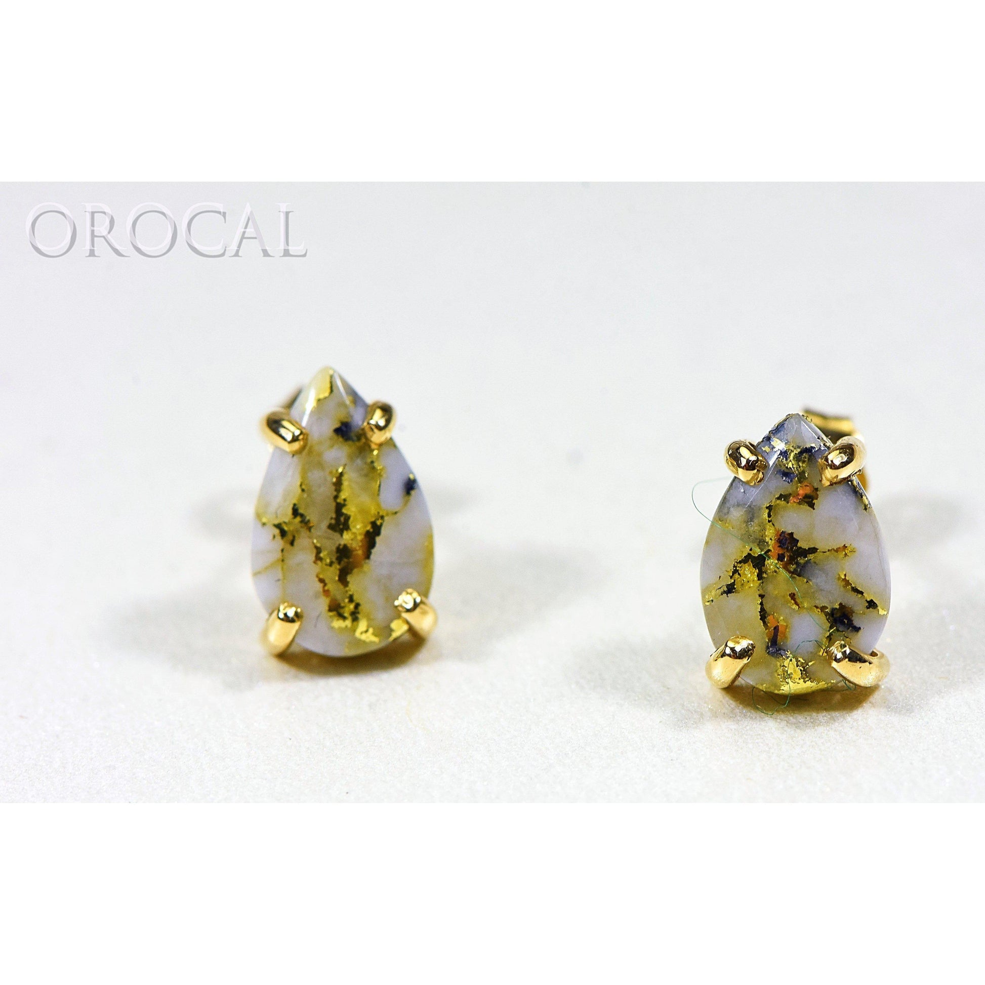 Orocal Gold Quartz Earrings Post Backs E10*7Q-Destination Gold Detectors