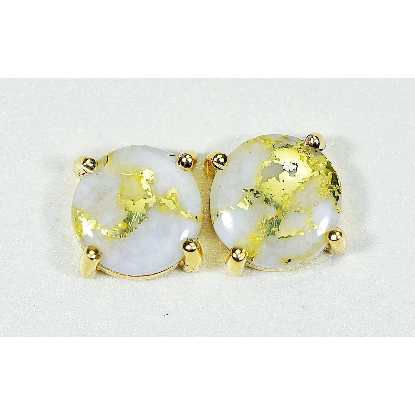 Orocal Gold Quartz Earrings Post Backs E8MMQ-Destination Gold Detectors