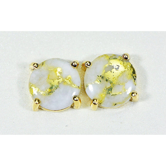 Orocal Gold Quartz Earrings Post Backs E8MMQ-Destination Gold Detectors