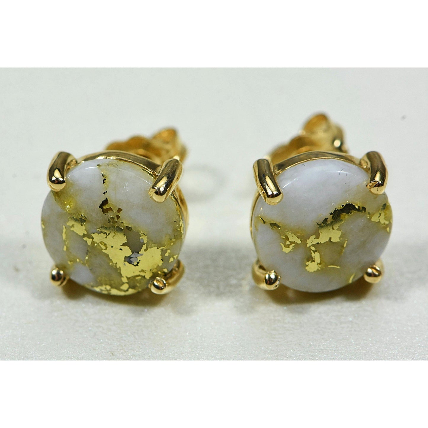 Orocal Gold Quartz Earrings Post Backs E8MMQ-Destination Gold Detectors