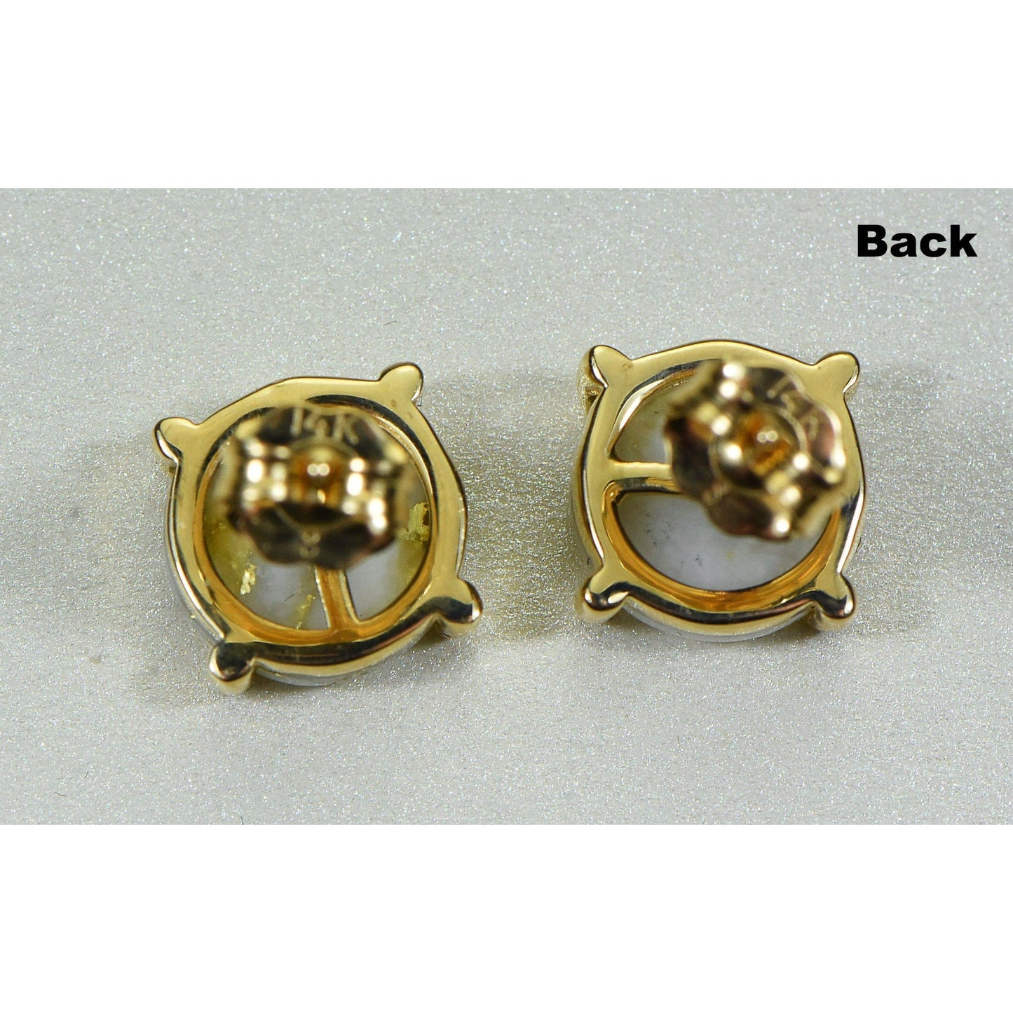 Orocal Gold Quartz Earrings Post Backs E8MMQ-Destination Gold Detectors
