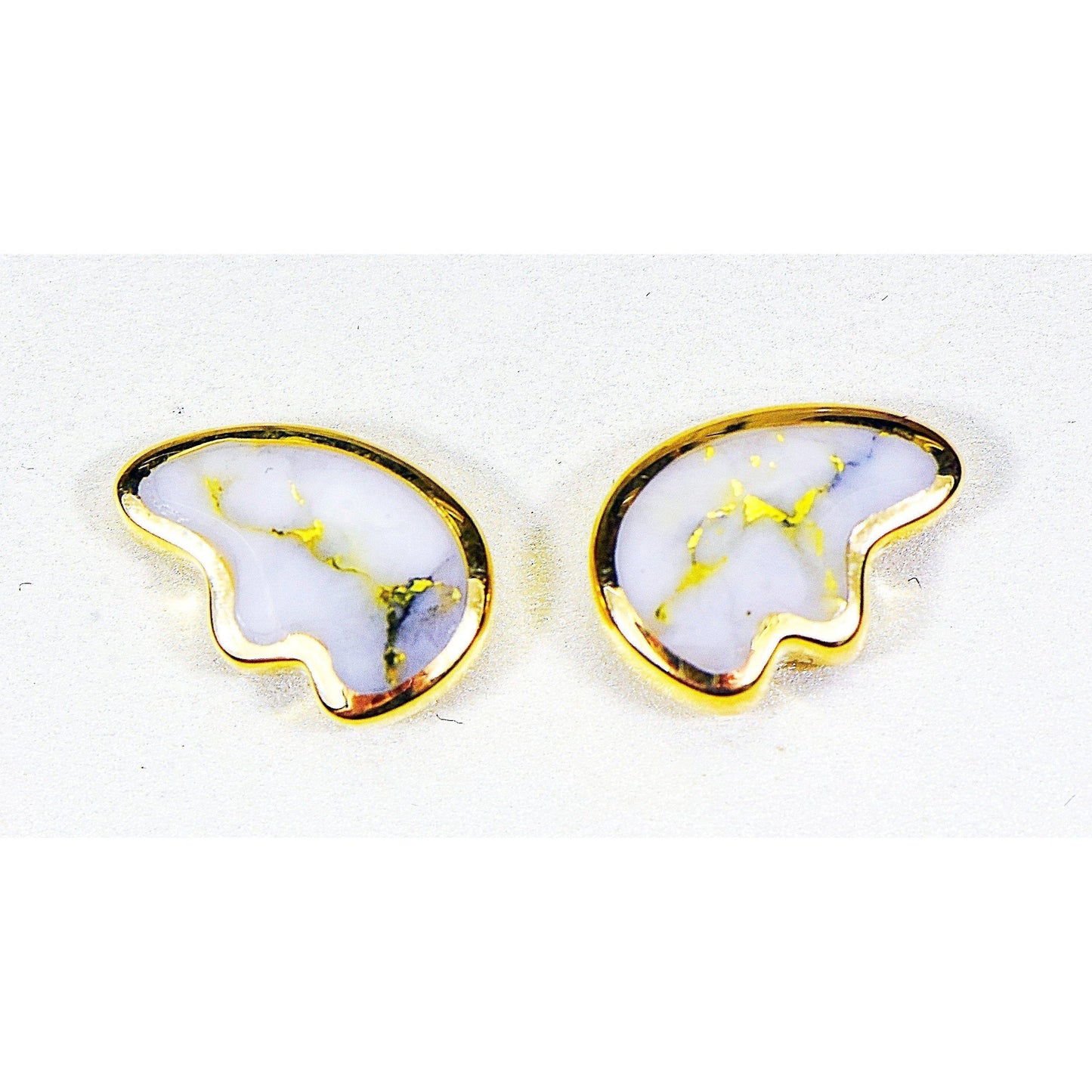 Orocal Gold Quartz Earrings Post Backs EBR1SHQ-Destination Gold Detectors