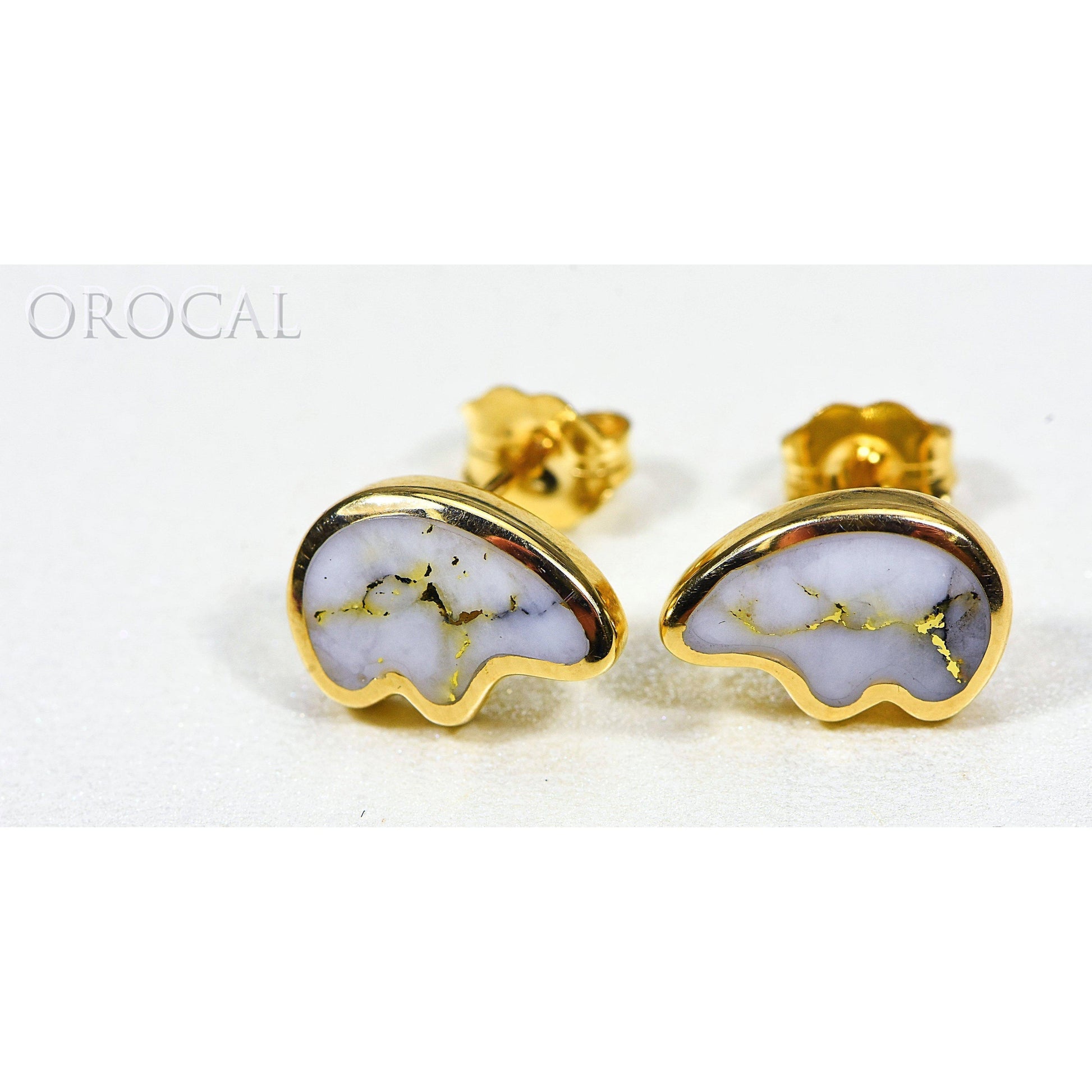Orocal Gold Quartz Earrings Post Backs EBR1SHQ-Destination Gold Detectors