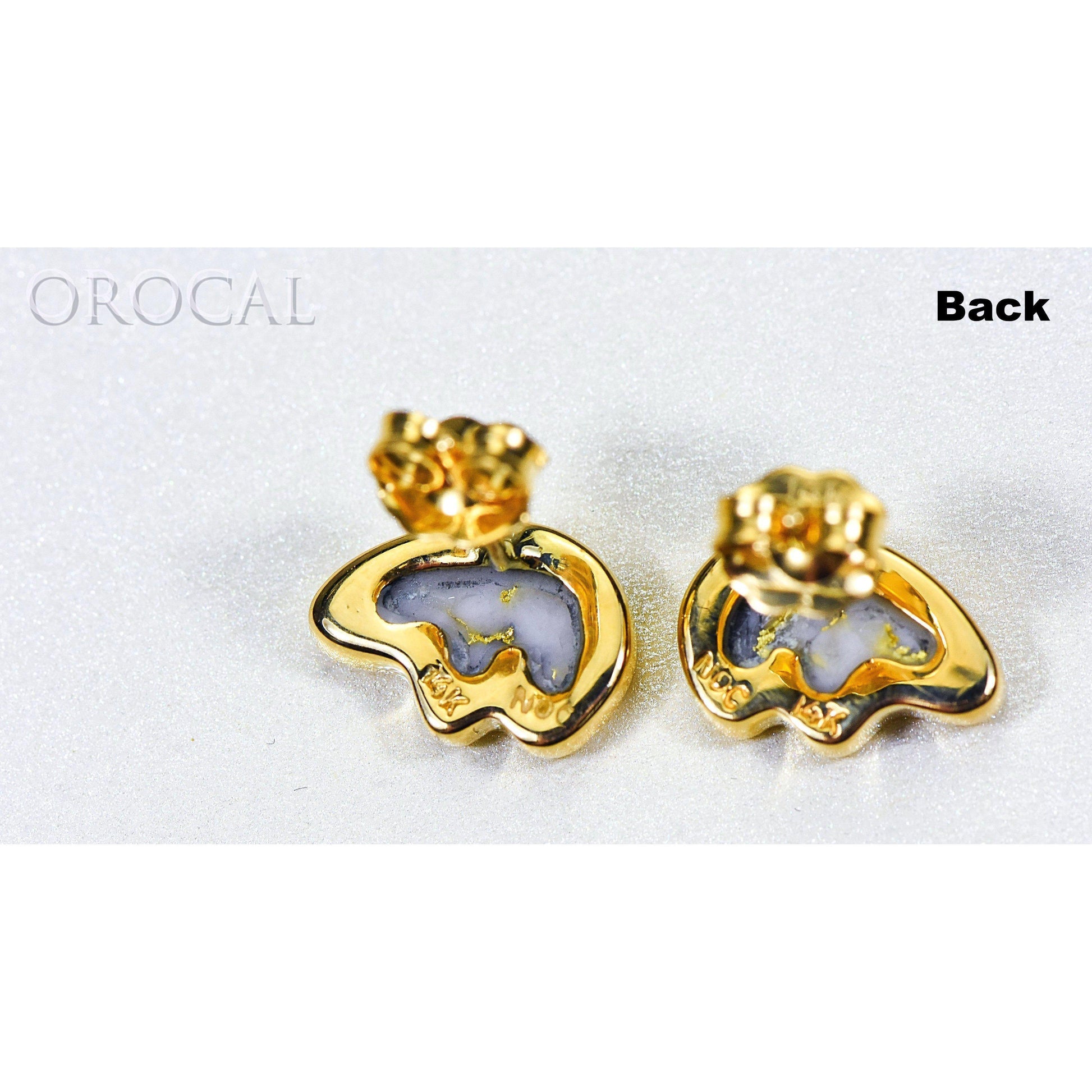 Orocal Gold Quartz Earrings Post Backs EBR1SHQ-Destination Gold Detectors
