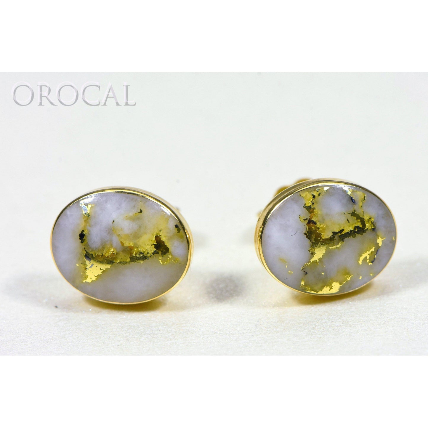 Orocal Gold Quartz Earrings Post Backs EBZ8*6Q-Destination Gold Detectors