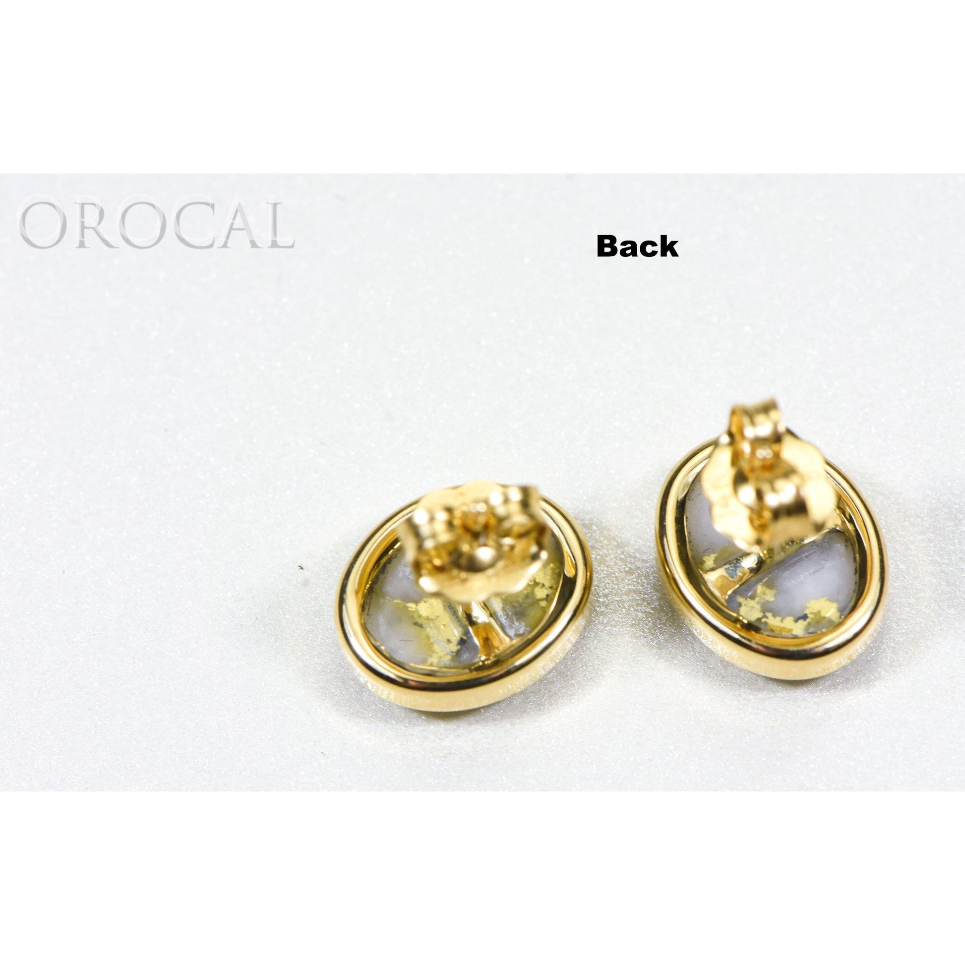 Orocal Gold Quartz Earrings Post Backs EBZ8*6Q-Destination Gold Detectors