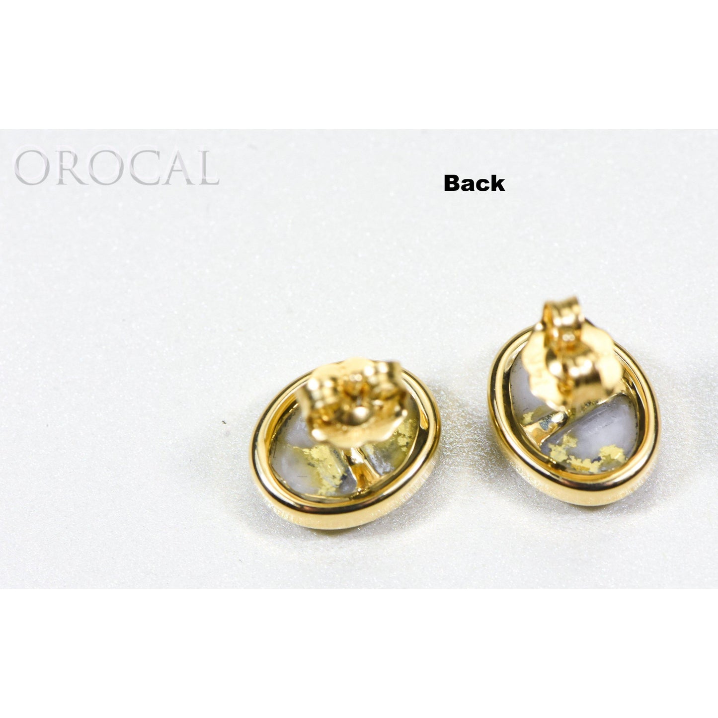 Orocal Gold Quartz Earrings Post Backs EBZ8*6Q-Destination Gold Detectors