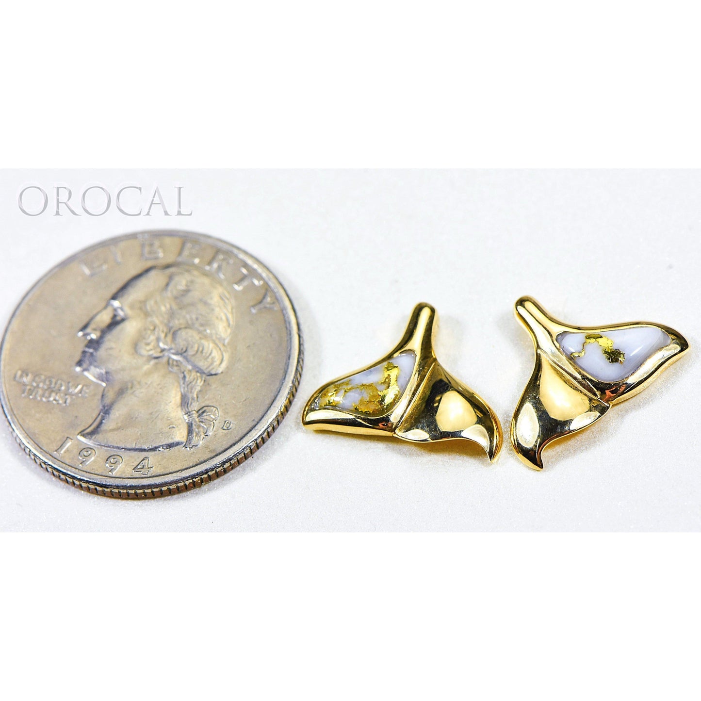 Orocal Gold Quartz Earrings Post Backs EDLWT12Q-Destination Gold Detectors