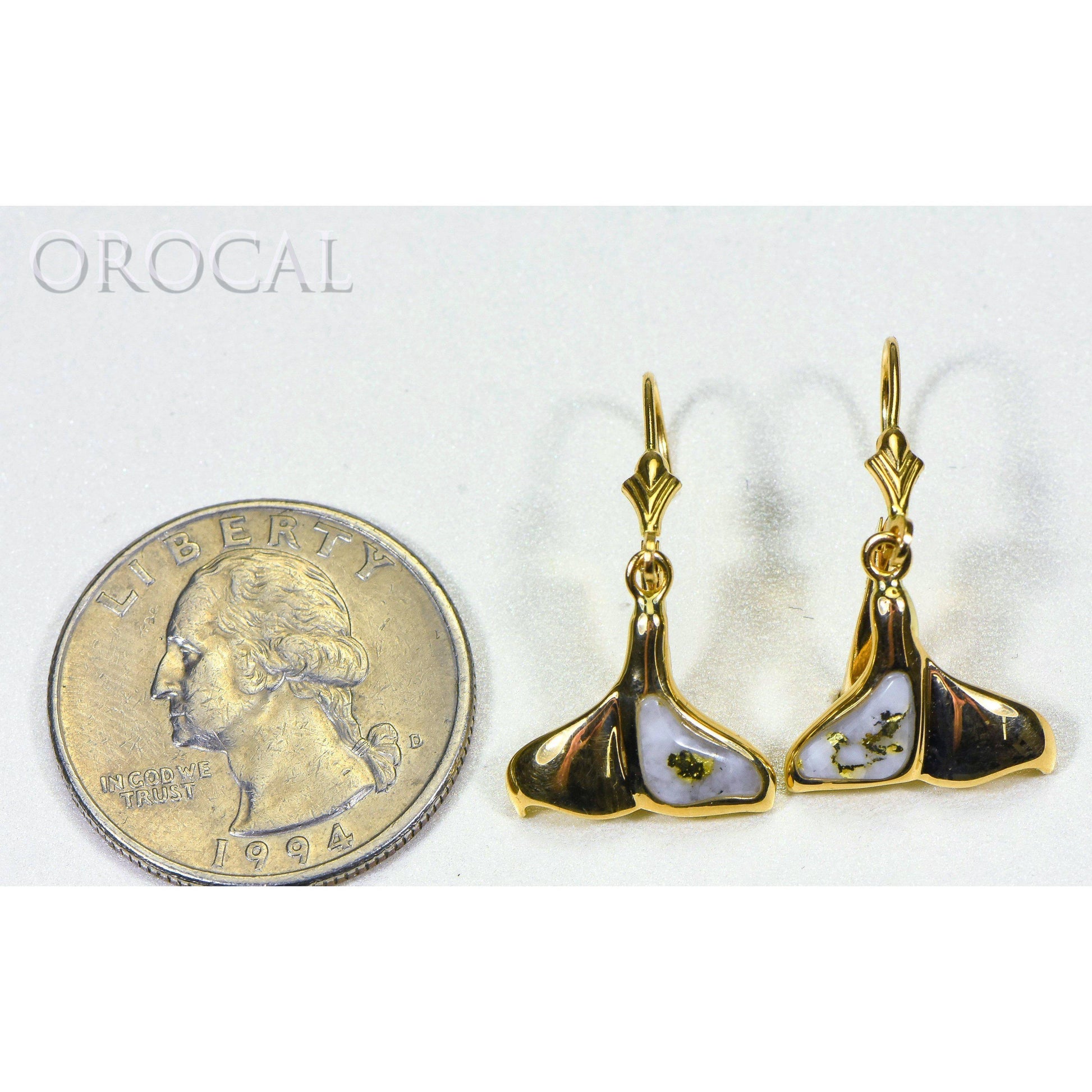 Orocal Gold Quartz Earrings Post Backs EDLWT12Q/LB-Destination Gold Detectors