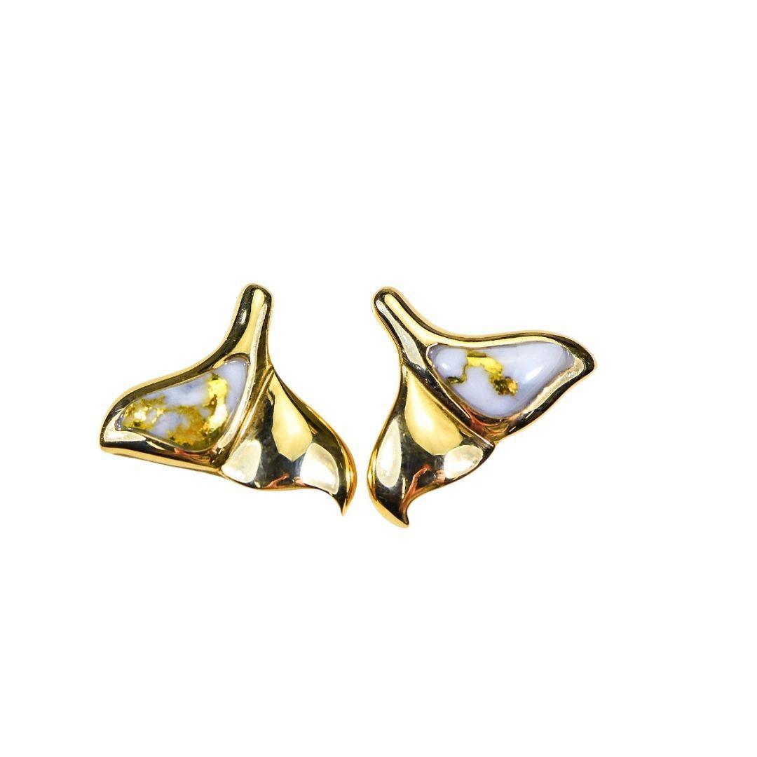 Orocal Gold Quartz Earrings Post Backs EDLWT12Q-Destination Gold Detectors