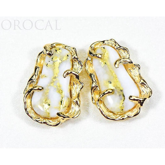 Orocal Gold Quartz Earrings Post Backs EFFQ5-Destination Gold Detectors