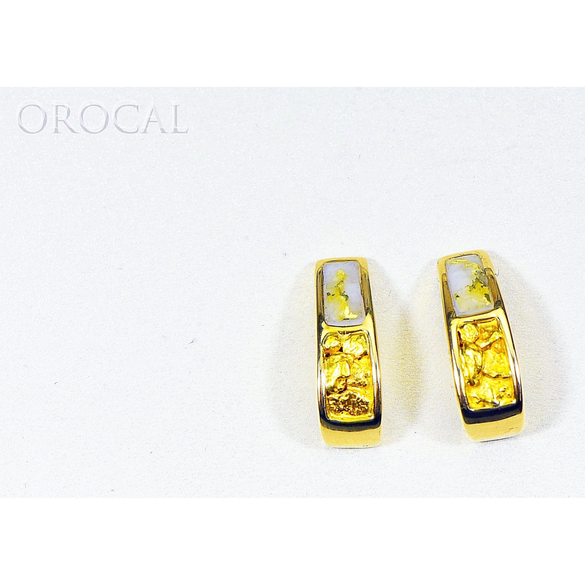 Orocal Gold Quartz Earrings Post Backs EH41NQ-Destination Gold Detectors