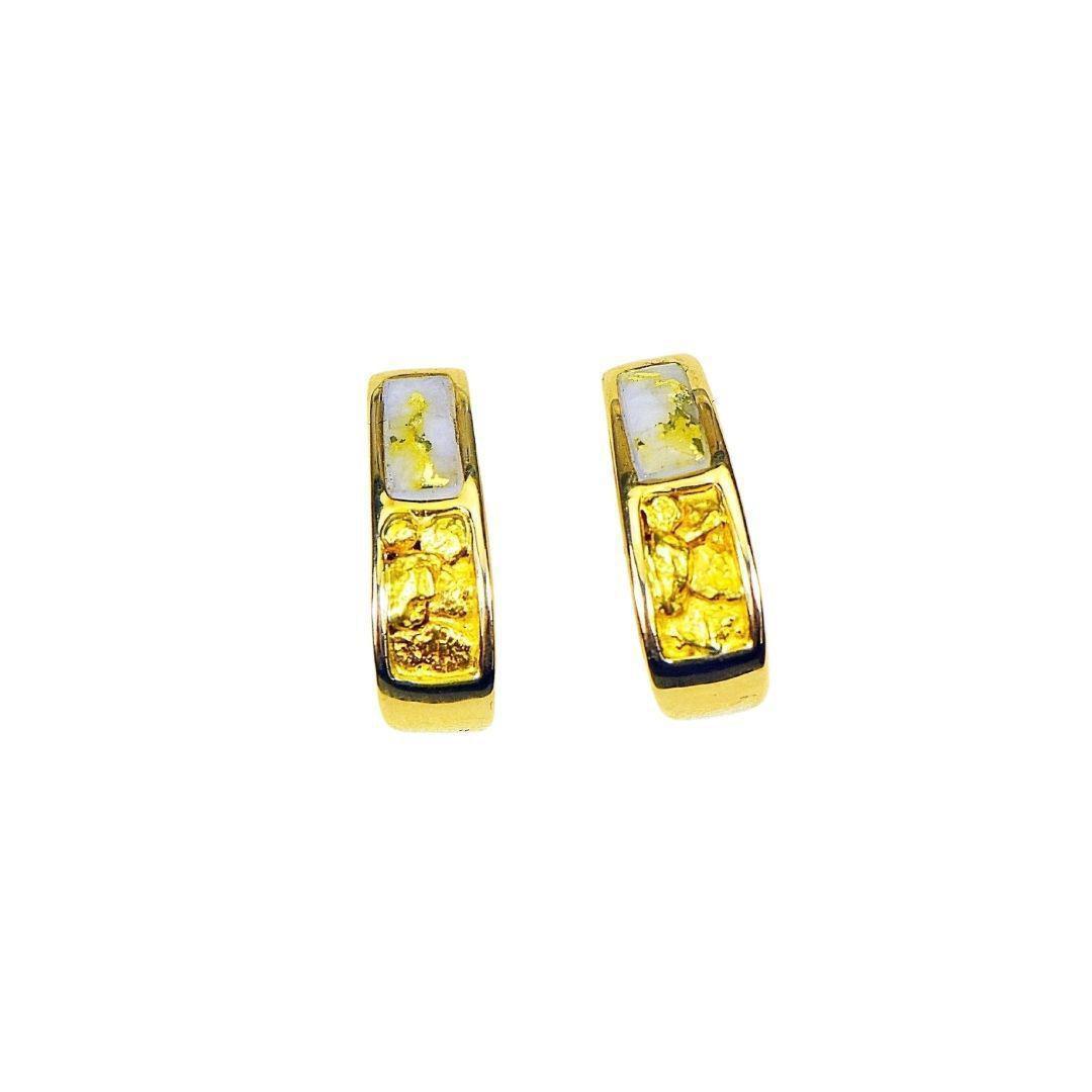 Orocal Gold Quartz Earrings Post Backs EH41NQ-Destination Gold Detectors