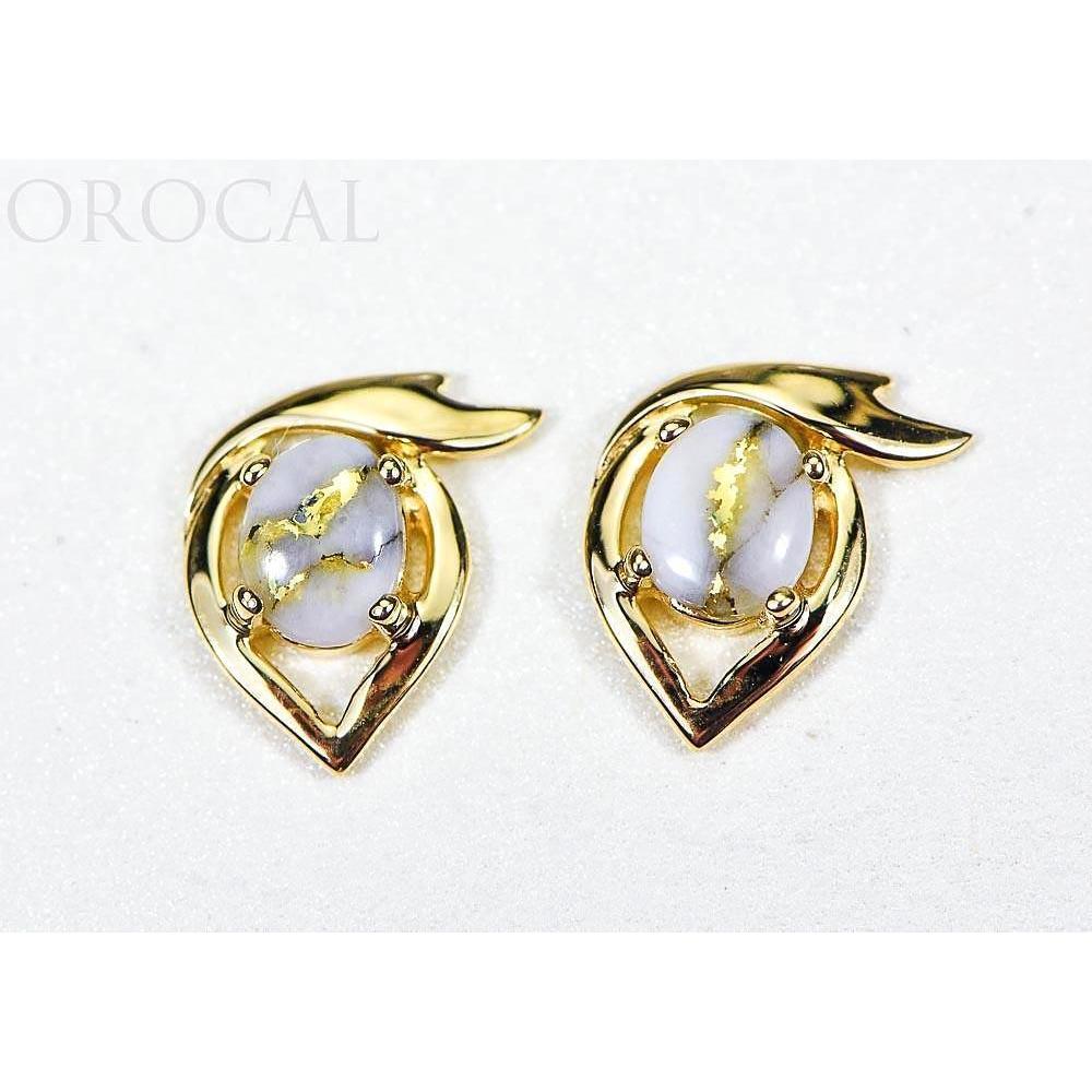 Orocal Gold Quartz Earrings Post Backs EJ36Q-Destination Gold Detectors
