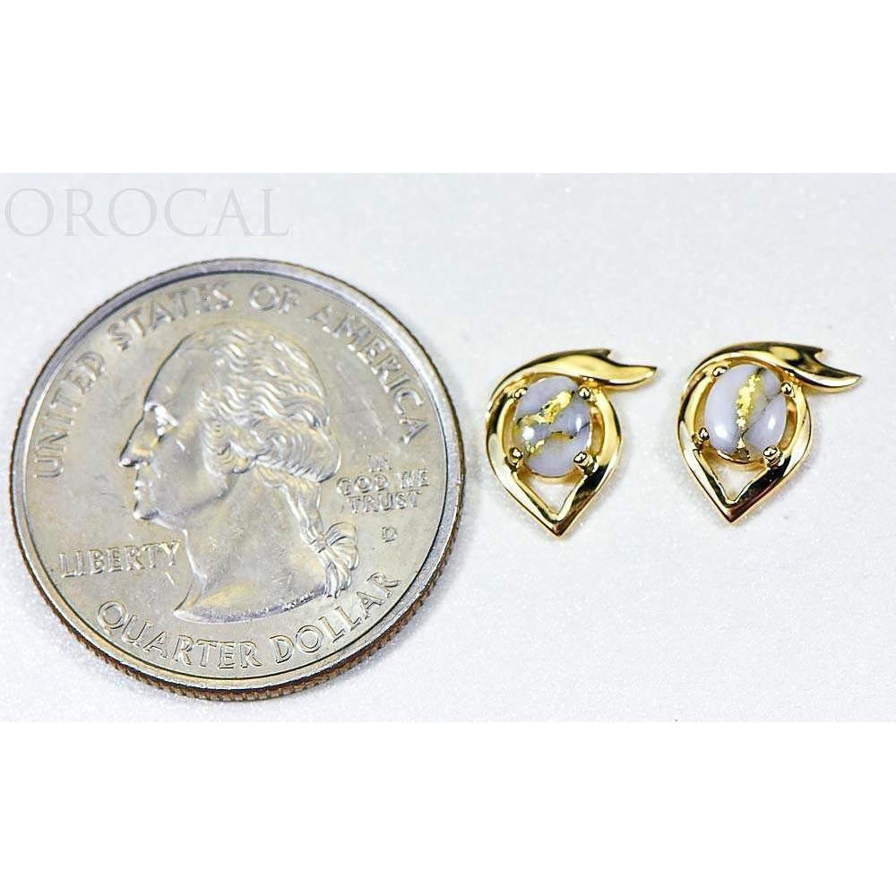 Orocal Gold Quartz Earrings Post Backs EJ36Q-Destination Gold Detectors