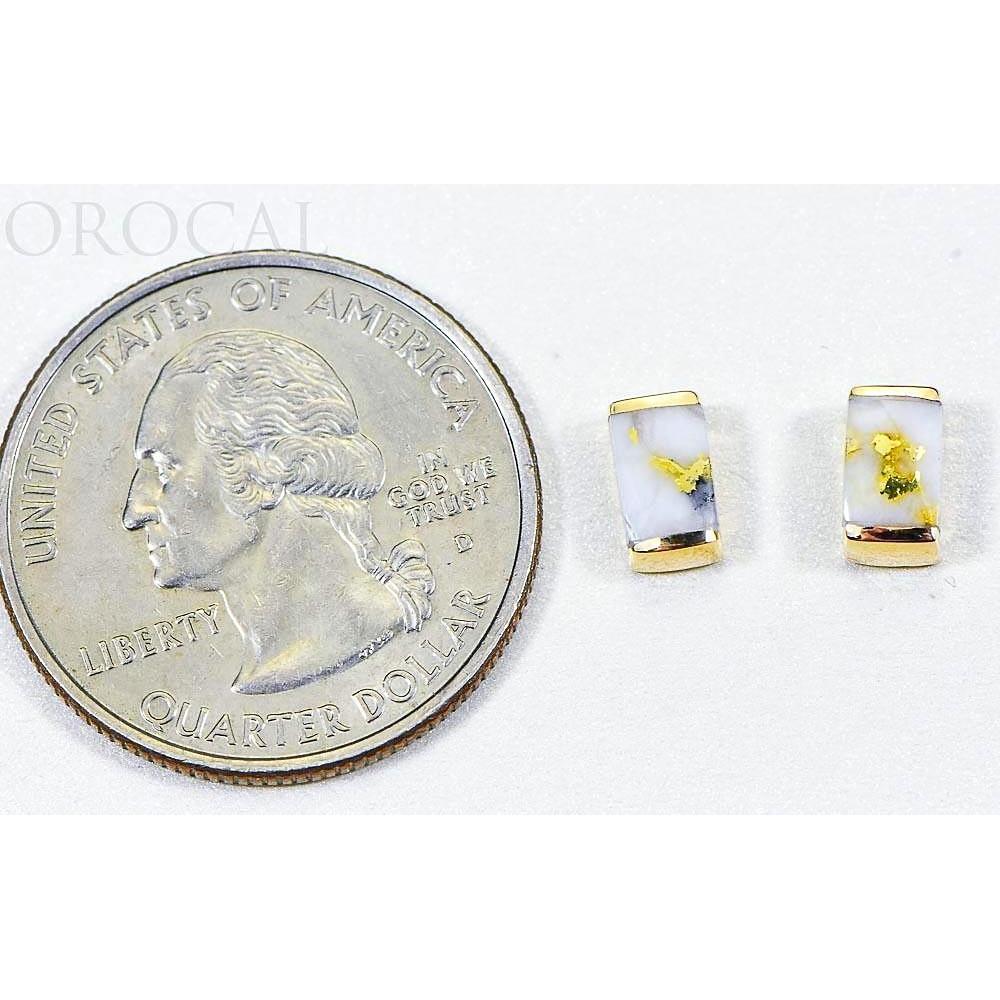 Orocal Gold Quartz Earrings Post Backs EJ37Q-Destination Gold Detectors