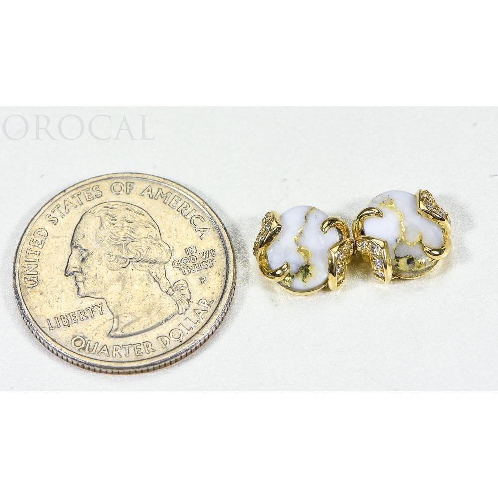 Orocal Gold Quartz Earrings Post Backs EN1133DQ-Destination Gold Detectors