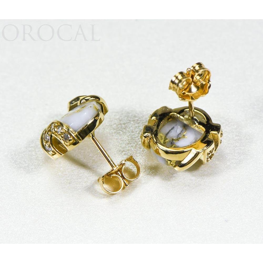 Orocal Gold Quartz Earrings Post Backs EN1133DQ-Destination Gold Detectors