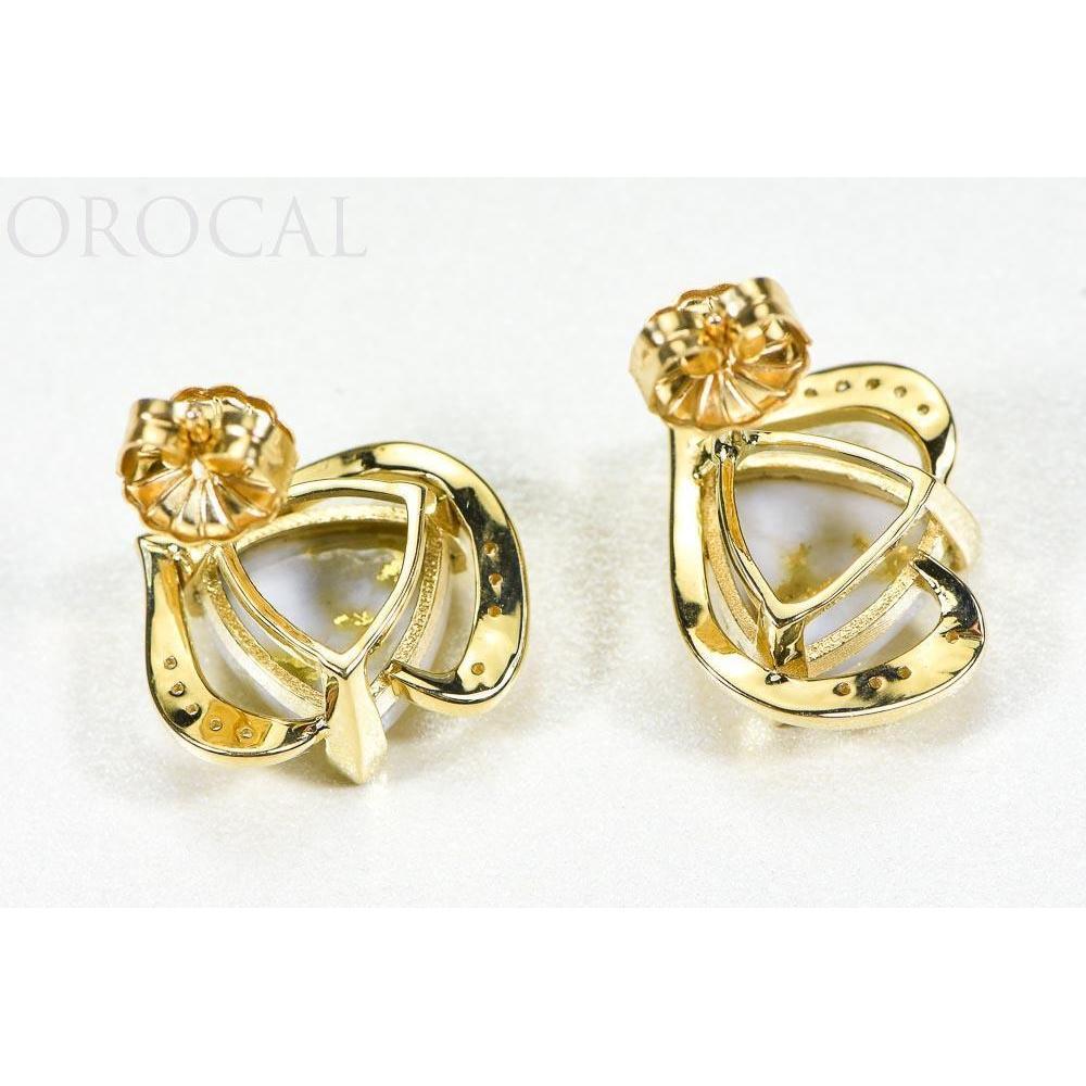 Orocal Gold Quartz Earrings Post Backs EN1134DQ-Destination Gold Detectors