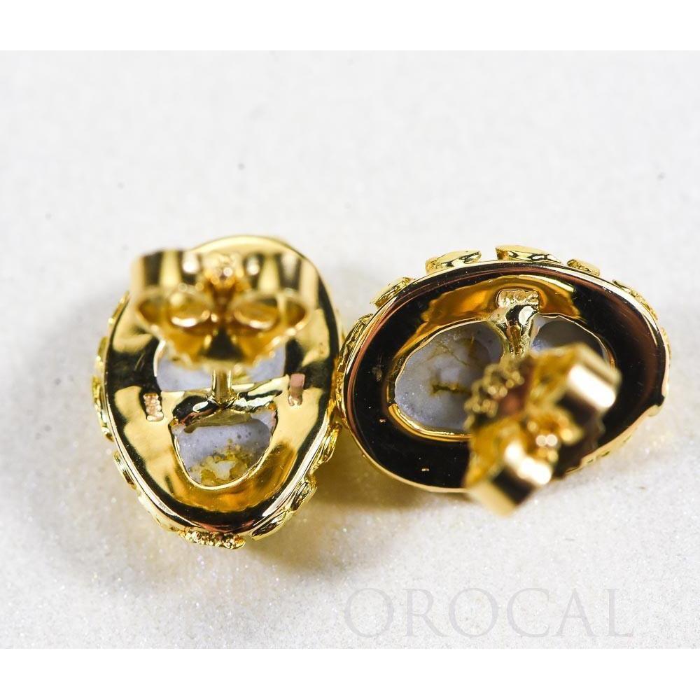 Orocal Gold Quartz Earrings Post Backs EN708NQ-Destination Gold Detectors