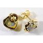 Orocal Gold Quartz Earrings Post Backs ESC115XSQ-Destination Gold Detectors
