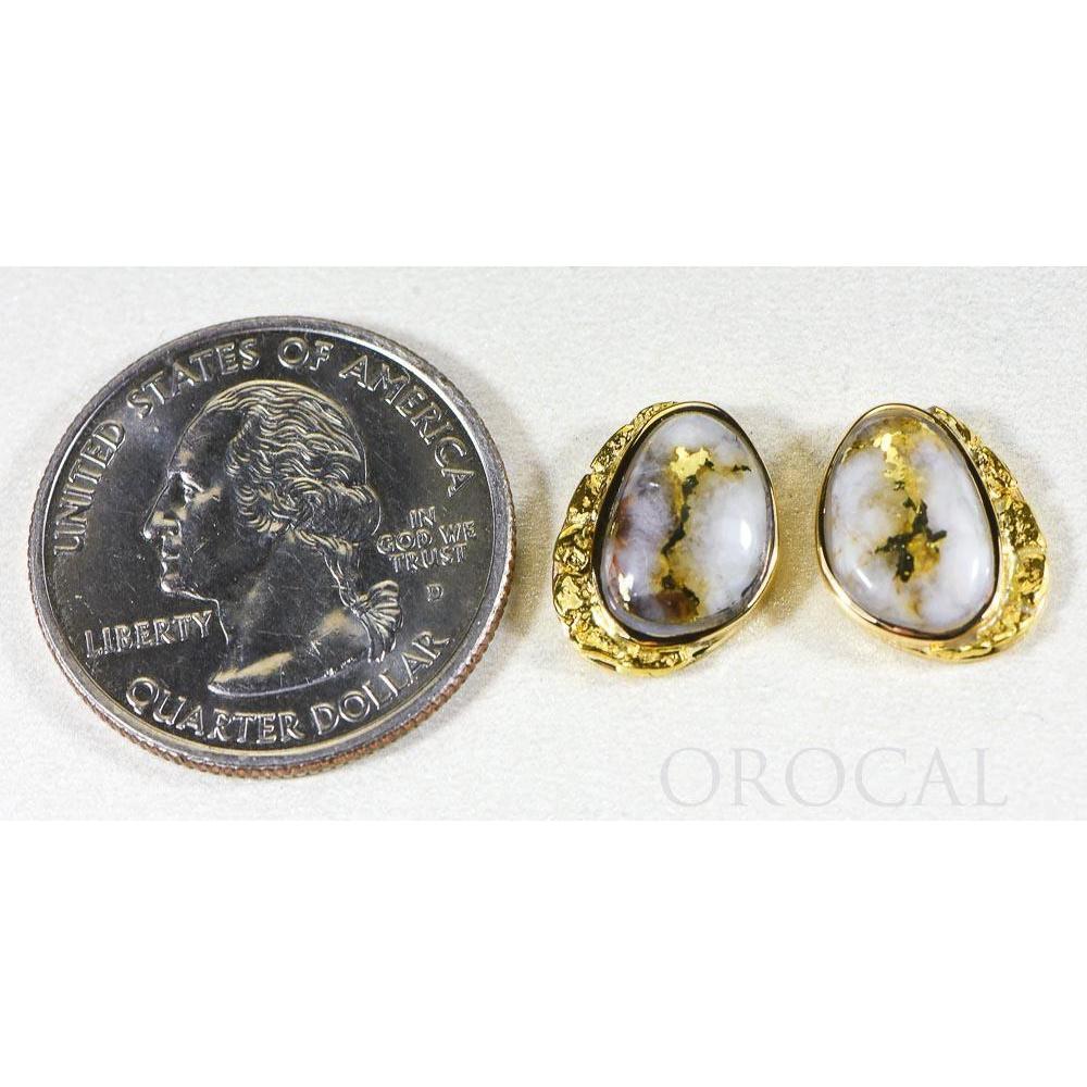 Orocal Gold Quartz Earrings Post Backs ESC126Q-Destination Gold Detectors