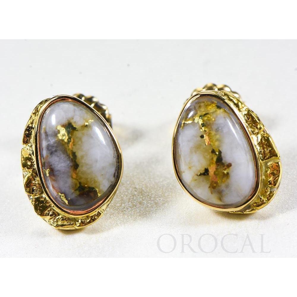 Orocal Gold Quartz Earrings Post Backs ESC126Q-Destination Gold Detectors