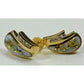 Orocal Gold Quartz Earrings Post Backs with Diamonds EDL47D16Q-Destination Gold Detectors