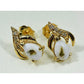 Orocal Gold Quartz Earrings Post Backs with Diamonds EN792SDQ-Destination Gold Detectors