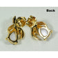 Orocal Gold Quartz Earrings Post Backs with Diamonds EN792SDQ-Destination Gold Detectors