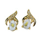 Orocal Gold Quartz Earrings Post Backs with Diamonds EN792SDQ-Destination Gold Detectors