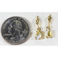 Orocal Gold Quartz Earrings Post Drops EN570SQ-Destination Gold Detectors