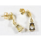 Orocal Gold Quartz Earrings Post Drops EN570SQ-Destination Gold Detectors