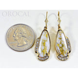 Orocal Gold Quartz Earrings with Diamonds EN1106SDQ/LB-Destination Gold Detectors