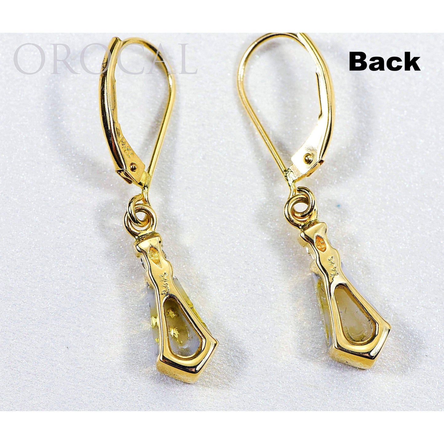 Orocal Gold Quartz Earrings with Diamonds EN641D8Q/LB-Destination Gold Detectors
