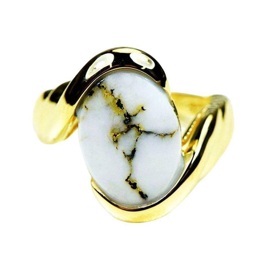 Orocal Gold Quartz Ladies Ring RL1002Q-Destination Gold Detectors