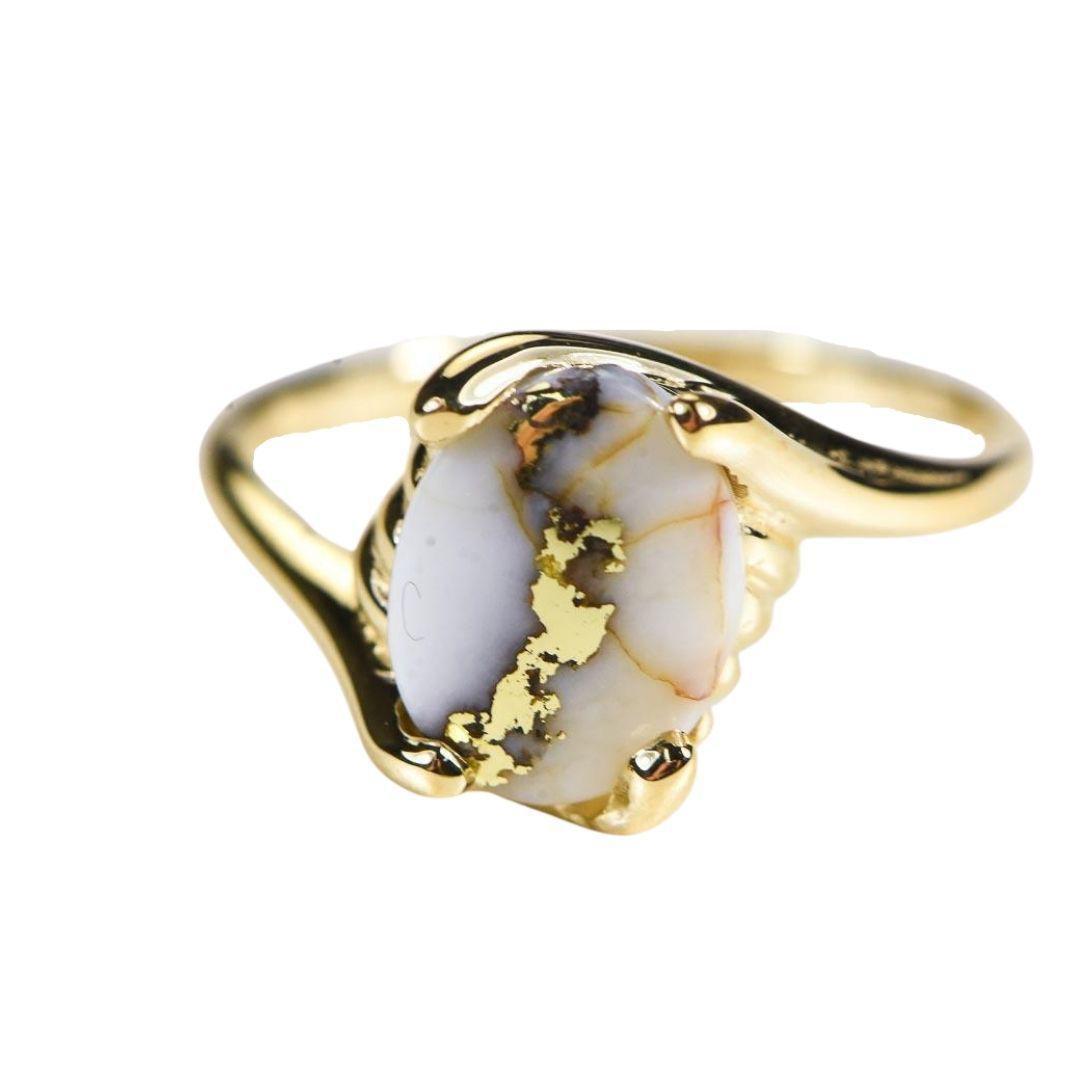 Orocal Gold Quartz Ladies Ring RL1010Q-Destination Gold Detectors