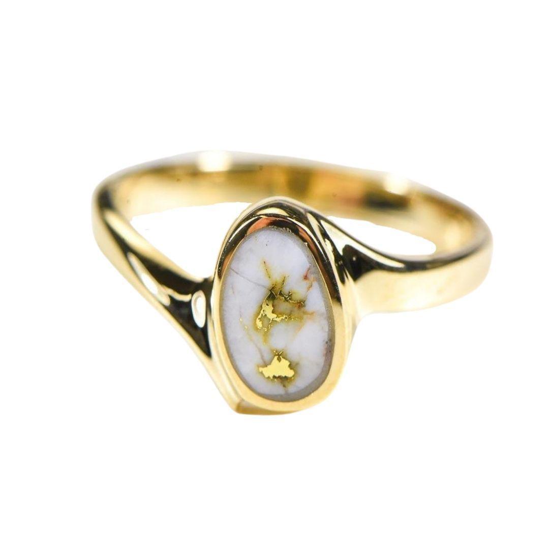 Orocal Gold Quartz Ladies Ring RL1027Q-Destination Gold Detectors