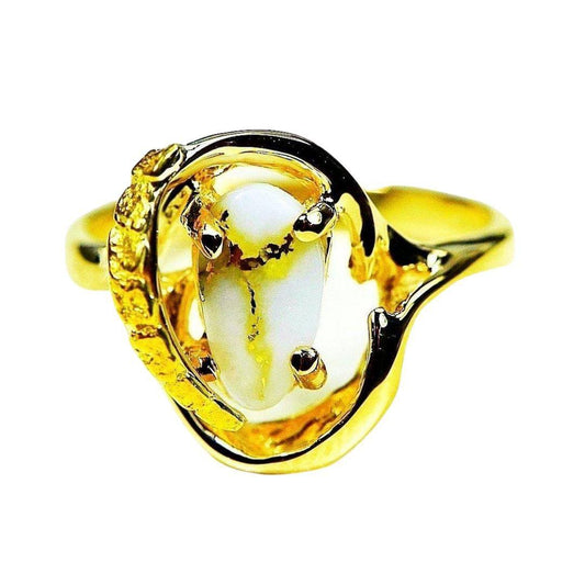Orocal Gold Quartz Ladies Ring RL1043NQ-Destination Gold Detectors