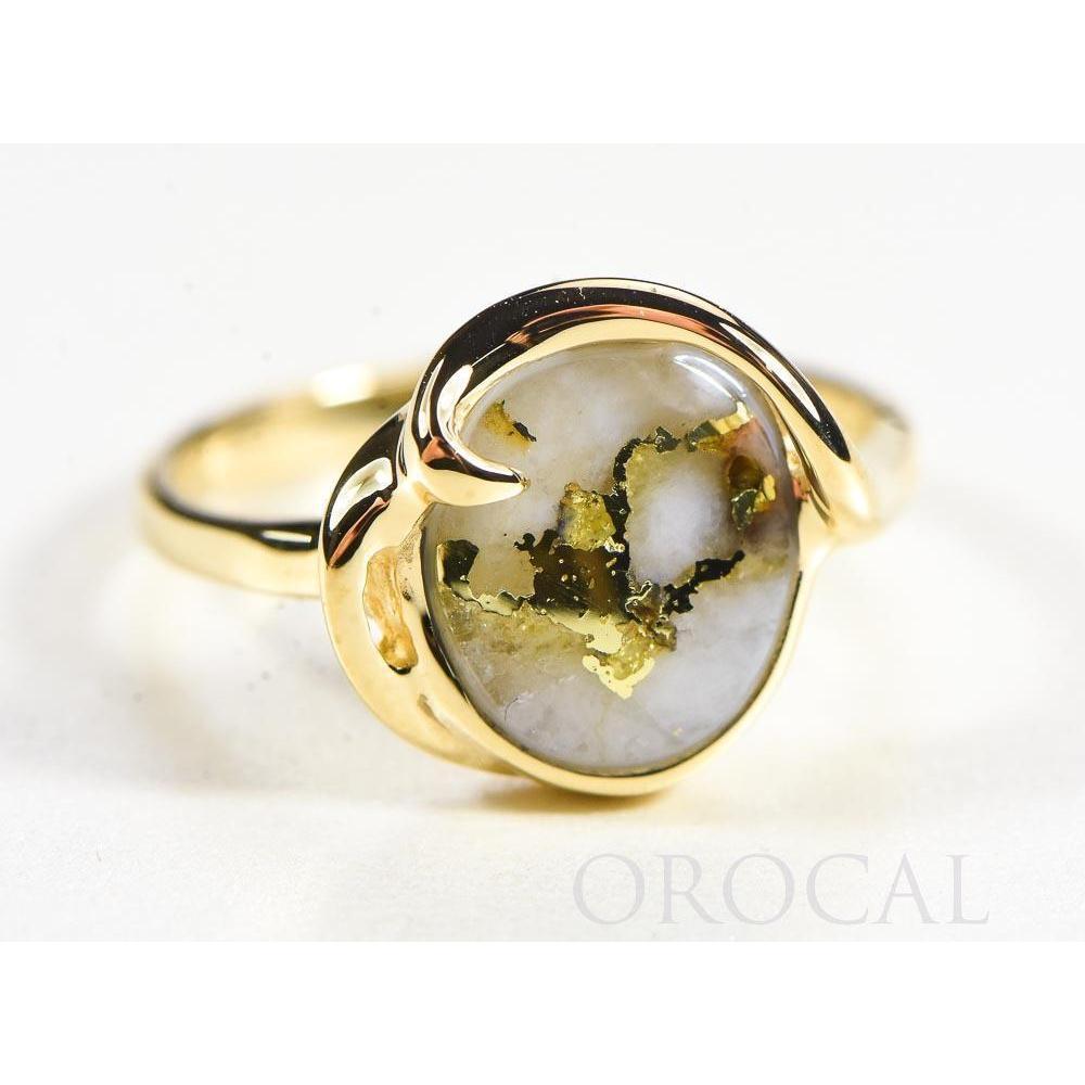 Orocal Gold Quartz Ladies Ring - RL1048Q - DestinationGoldDetectors