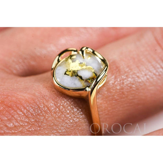 Orocal Gold Quartz Ladies Ring RL1048Q-Destination Gold Detectors